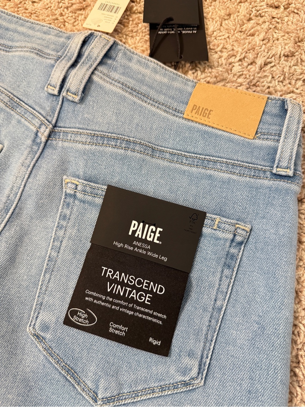 PAIGE Anessa Wide Leg Crop
Jeans | Raw Hem | Size 27 | NWT - Picture 13 of 16